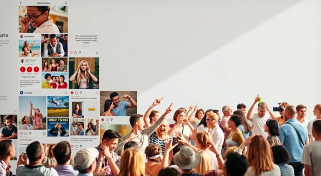 A vibrant, engaging social media feed showcasing a variety of strategies to captivate and retain Instagram followers. In the foreground, a collage of content ideas - eye-catching visuals, thought-provoking captions, interactive polls, and user-generated posts. The middle ground depicts a bustling community of active, enthusiastic followers, their interactions and reactions vividly captured. In the background, a clean, minimalist aesthetic with subtle patterns and gradients, conveying a sense of professionalism and brand consistency. Soft, natural lighting illuminates the scene, creating a warm, inviting atmosphere. The overall composition strikes a balance between dynamic engagement and polished presentation, inspiring viewers to implement effective tactics for growing and nurturing their Instagram audience.