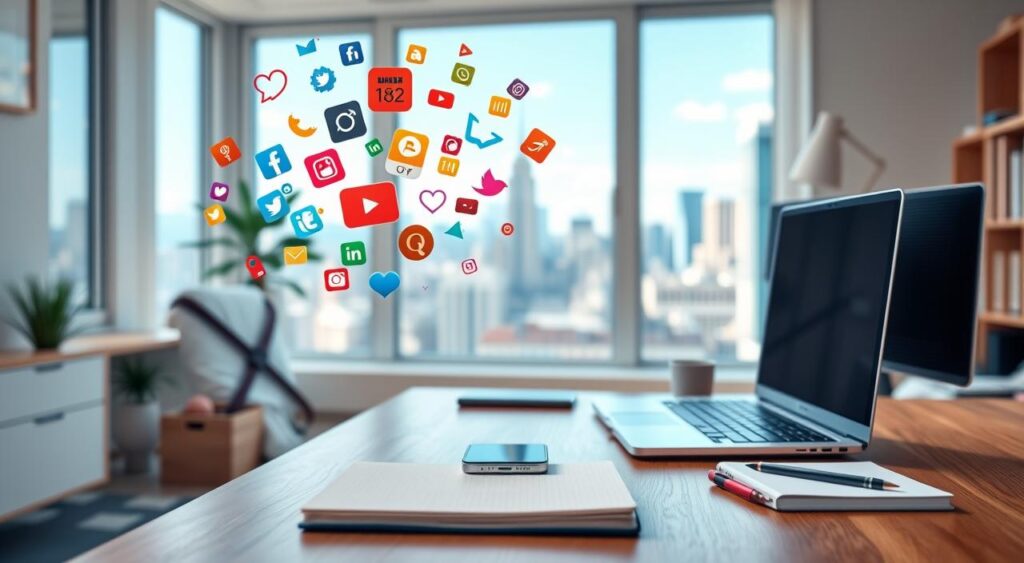 gerenciamento de redes sociais e conteúdo